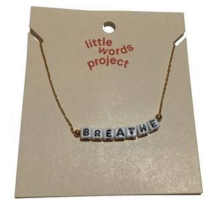 Little Words Project BREATHE Beaded Necklace New